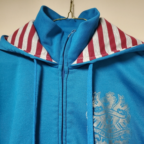 Redbat Men's Large Light Blue Hooded Zip-Up Jacket - Picture 5 of 15